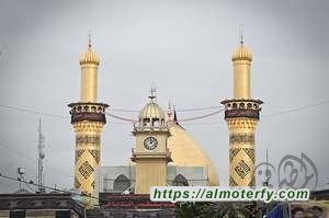 موكب أبي طالب يصلي الظهرين جماعة بإمامة آية الله العظمى المدرسي