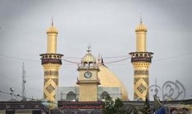 موكب أبي طالب يصلي الظهرين جماعة بإمامة آية الله العظمى المدرسي