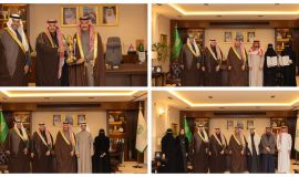 سمو محافظ حفر الباطن يستقبل الفائزين من جامعة حفر الباطن في المحافل الدولية والمحلية