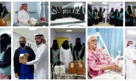 همسات الثقافي بمناسبة يوم التأسيس السعودي يقدم للمرضى٨٠٠ هدية