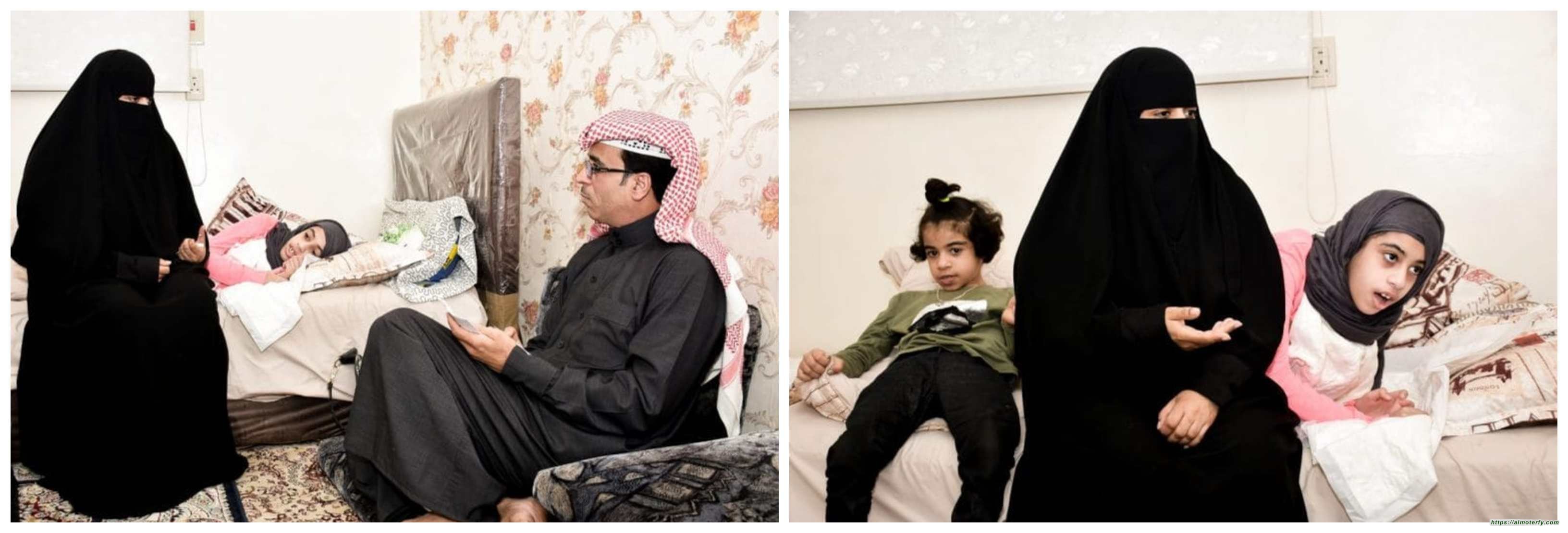 مواطنة سعودية .. تصارع الحياة مع إبنتيها المعاقتان مواطنة سعودية .. تصارع الحياة مع إبنتيها المعاقتان