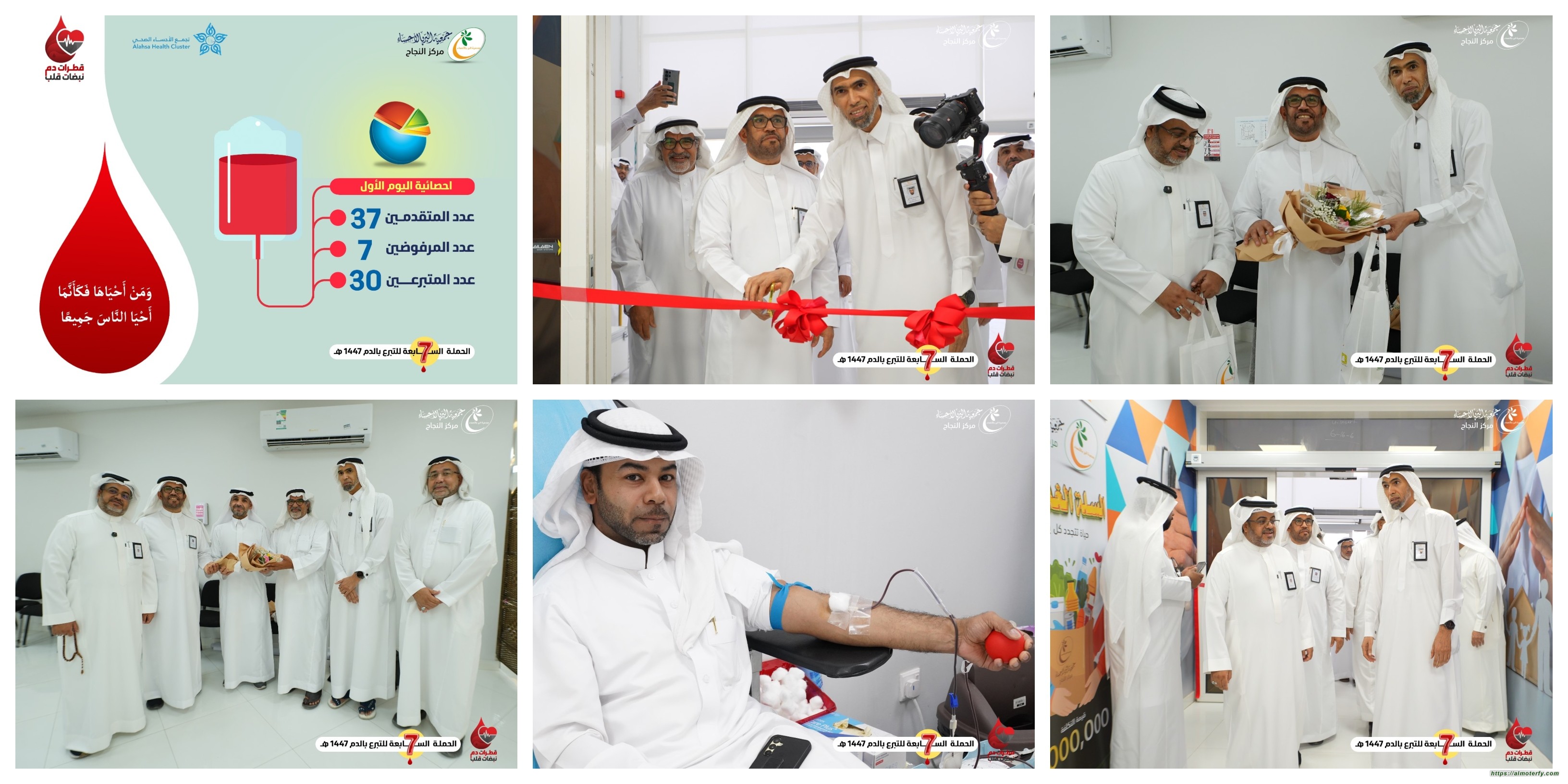 التجمع الصحي بالأحساء و"بر النجاح" يطلقان الحملة السابعة للتبرع بالدم في مركز صحي شعبة المبرز